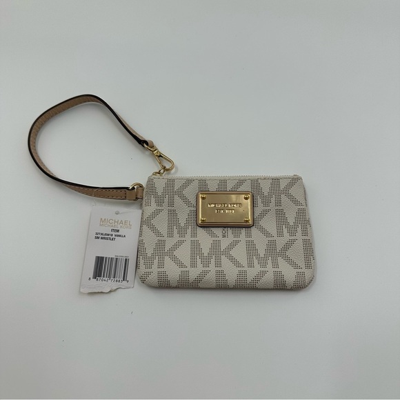 Michael Kors White Wristlet Wallet with Gold Detailing – NWT - Picture 4 of 6